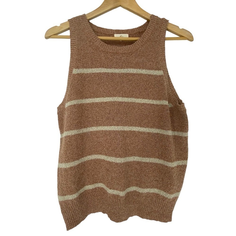 Thread and Supply Elsa Sweater Tank in Rust & Cream Stripes